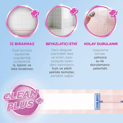 Clean Plus+ Beyazlatıcı Etkili Ultra Güçlü Derz Temizleyici 750 ml - 5