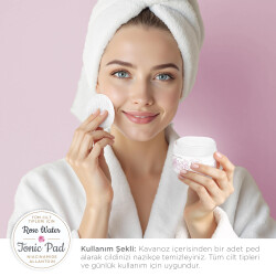 Gül Suyu Ve Niacinamide Içerikli Gözenek Sıkılaştırıcı, Onarıcı ve Nemlendirici Tonik Ped (40 ADET) - 4
