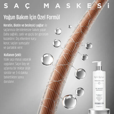 Normal Saçlar Için Keratin Ve Biotin Içerikle Besleyici Saç Maskesi 375 ml - 2