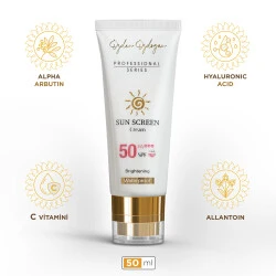 Yüksek Korumalı Leke Karşıtı, Aydınlatıcı, Waterproof Spf 50+ Yüz Güneş Kremi 50ml - 1